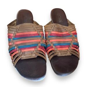 Roan Marilee Sandals by Bed Stu Size 6.5 Southwest Leather Slide Huarache Sz 10